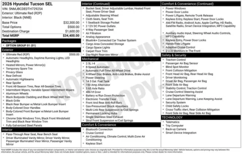 Photos of 2026 Hyundai Tucson SEL for sale in Syracuse, NY at Candy Cars