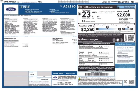 Photos of 2024 Ford Edge Titanium for sale in Syracuse, NY at Candy Cars