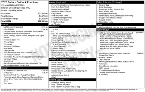 Photos of 2025 Subaru Outback Premium for sale in Syracuse, NY at Candy Cars