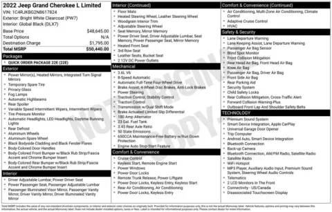 Photos of 2022 Jeep Grand Cherokee L Limited for sale in Syracuse, NY at Candy Cars