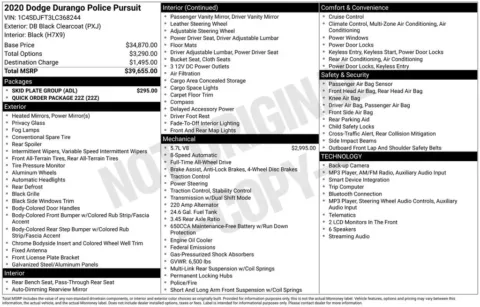 Photos of 2020 Dodge Durango Pursuit for sale in Syracuse, NY at Candy Cars