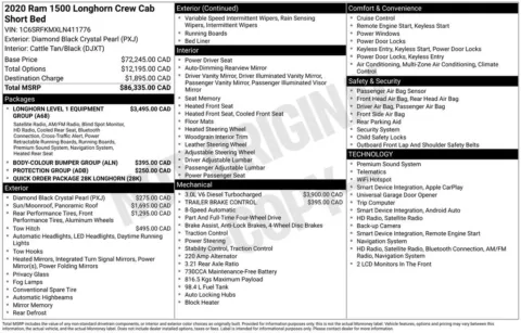 Photos of 2020 Ram 1500 Laramie Longhorn for sale in Syracuse, NY at Candy Cars
