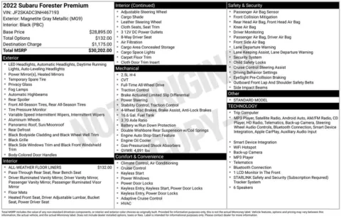 Photos of 2022 Subaru Forester Premium for sale in Syracuse, NY at Candy Cars