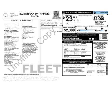 Photos of 2025 Nissan Pathfinder SL for sale in Syracuse, NY at Candy Cars