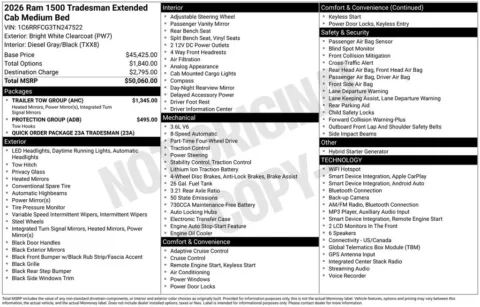Photos of 2026 Ram 1500 Tradesman for sale in Syracuse, NY at Candy Cars
