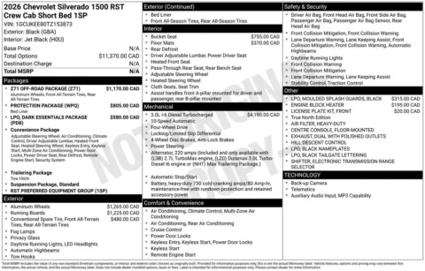 Photos of 2026 Chevrolet Silverado 1500 RST for sale in Syracuse, NY at Candy Cars