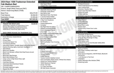 Photos of 2024 Ram 1500 Tradesman for sale in Syracuse, NY at Candy Cars