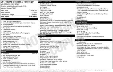 Photos of 2017 Toyota Sienna LE for sale in Syracuse, NY at Candy Cars
