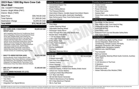 Photos of 2023 Ram 1500 Big Horn/Lone Star for sale in Syracuse, NY at Candy Cars
