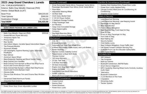Photos of 2023 Jeep Grand Cherokee L Laredo for sale in Syracuse, NY at Candy Cars