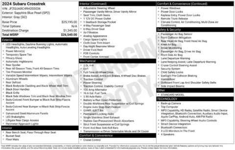 Photos of 2024 Subaru Crosstrek for sale in Syracuse, NY at Candy Cars