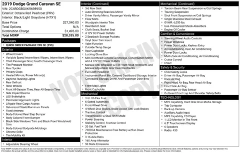 Photos of 2019 Dodge Grand Caravan SE for sale in Syracuse, NY at Candy Cars