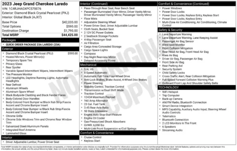 Photos of 2023 Jeep Grand Cherokee Laredo for sale in Syracuse, NY at Candy Cars