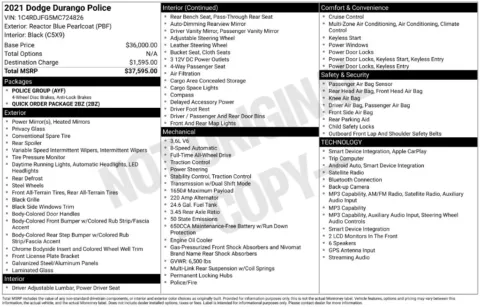 Photos of 2021 Dodge Durango Pursuit for sale in Syracuse, NY at Candy Cars