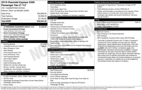 Photos of 2019 Chevrolet Express 2500 LT for sale in Syracuse, NY at Candy Cars