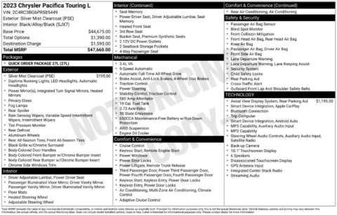 Photos of 2023 Chrysler Pacifica Touring L for sale in Syracuse, NY at Candy Cars