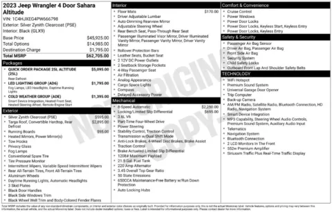 Photos of 2023 Jeep Wrangler Altitude for sale in Syracuse, NY at Candy Cars