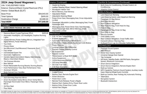 Photos of 2024 Jeep Grand Wagoneer L for sale in Syracuse, NY at Candy Cars