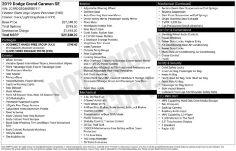 Photos of 2019 Dodge Grand Caravan SE for sale in Syracuse, NY at Candy Cars