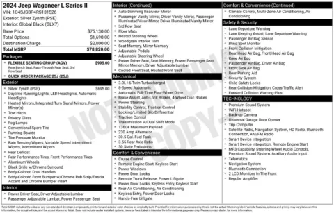 Photos of 2024 Jeep Wagoneer L Series II for sale in Syracuse, NY at Candy Cars