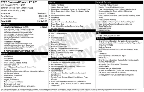 Photos of 2026 Chevrolet Equinox LT for sale in Syracuse, NY at Candy Cars