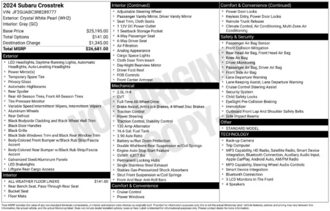Photos of 2024 Subaru Crosstrek for sale in Syracuse, NY at Candy Cars