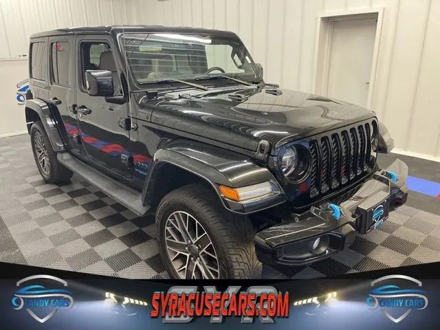 Black 2022 Jeep Wrangler Unlimited Sahara High Altitude 4xe for sale in Syracuse, NY