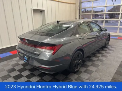 Another view of 2023 Hyundai Elantra Hybrid Blue for sale in Syracuse, NY at Candy Cars
