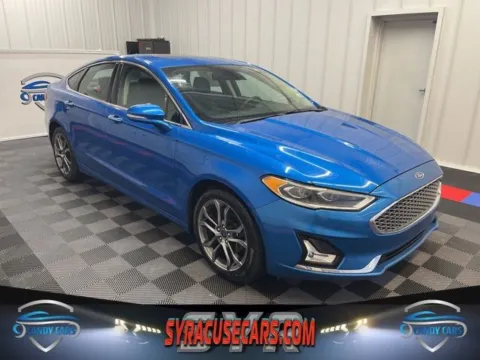 Blue 2020 Ford Fusion Hybrid Titanium for sale in Syracuse, NY