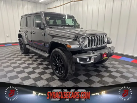 Gray 2025 Jeep Wrangler Sahara 4xe for sale in Bridgeport, NY