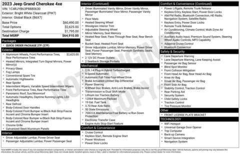 White 2023 Jeep Grand Cherokee 4xe for sale in Bridgeport, NY