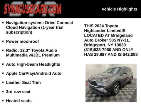 More photos of 2024 Toyota Highlander Limited at Bridgeland Auto Brokers, NY