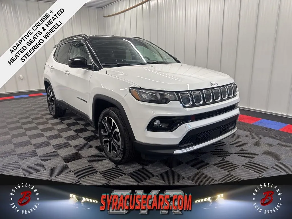 White 2022 Jeep Compass Limited for sale in Bridgeport, NY