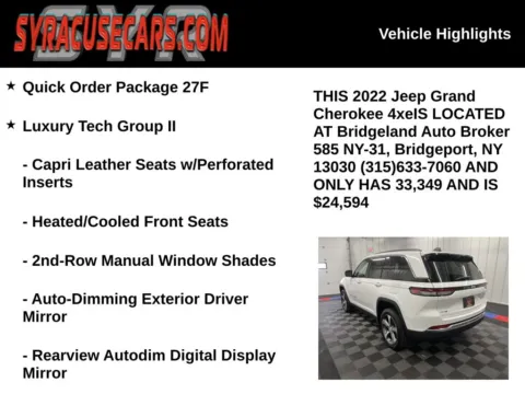 More photos of 2022 Jeep Grand Cherokee 4xe at Bridgeland Auto Brokers, NY