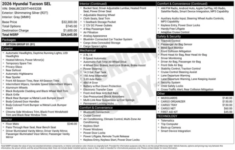 Photos of 2026 Hyundai Tucson SEL for sale in Bridgeport, NY at Bridgeland Auto Brokers