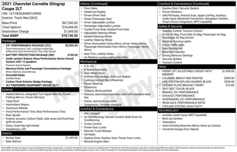 Photos of 2021 Chevrolet Corvette Stingray for sale in Bridgeport, NY at Bridgeland Auto Brokers