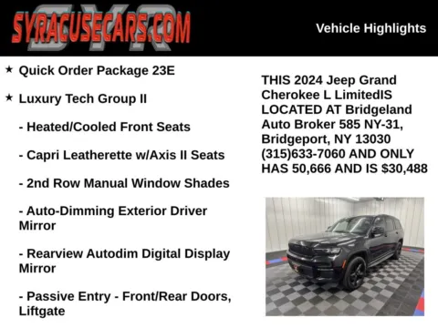 More photos of 2024 Jeep Grand Cherokee L Limited at Bridgeland Auto Brokers, NY