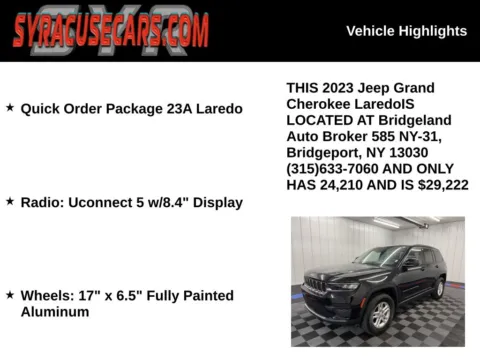 More photos of 2023 Jeep Grand Cherokee Laredo at Bridgeland Auto Brokers, NY