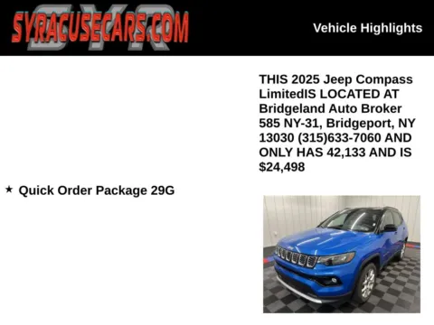 More photos of 2025 Jeep Compass Limited at Bridgeland Auto Brokers, NY