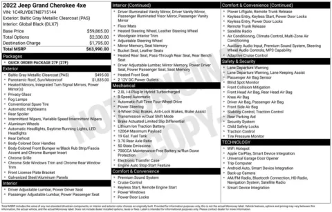 Photos of 2022 Jeep Grand Cherokee 4xe for sale in Bridgeport, NY at Bridgeland Auto Brokers