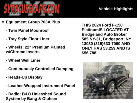 More photos of 2024 Ford F-150 Platinum at Bridgeland Auto Brokers, NY