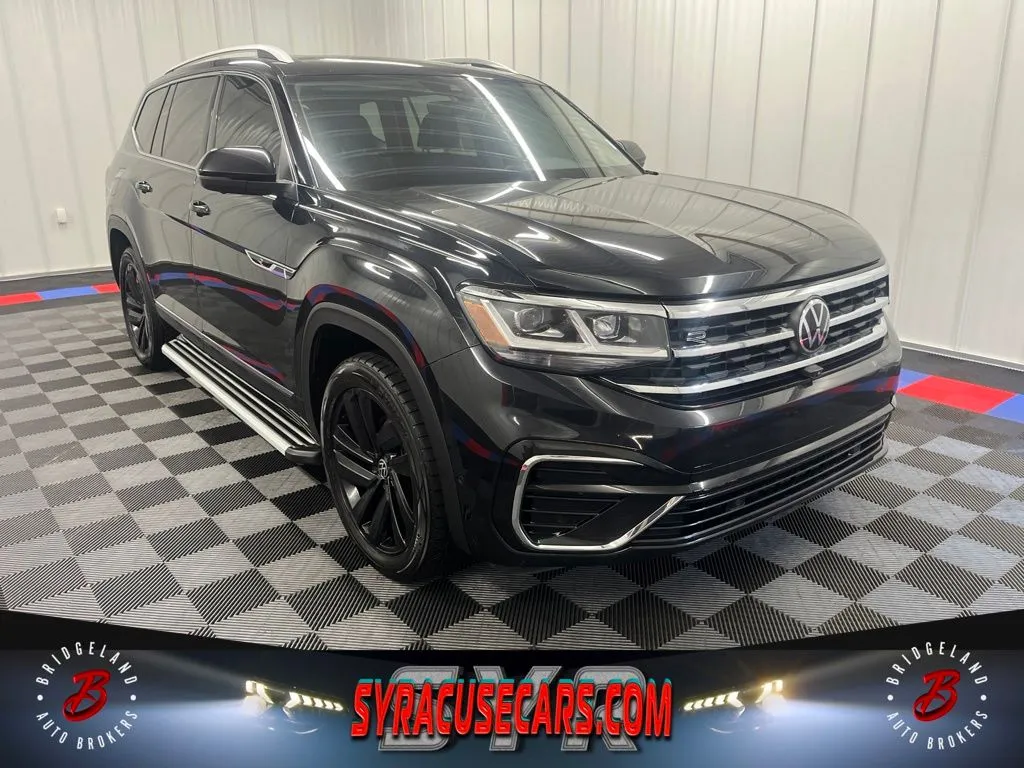 Black 2023 Volkswagen Atlas 3.6L V6 SEL Premium R-Line for sale in Bridgeport, NY