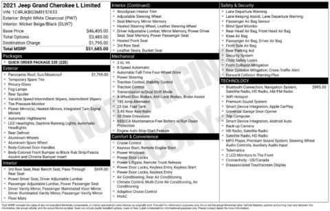 Photos of 2021 Jeep Grand Cherokee L Limited for sale in Bridgeport, NY at Bridgeland Auto Brokers