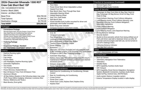 Photos of 2026 Chevrolet Silverado 1500 RST for sale in Bridgeport, NY at Bridgeland Auto Brokers