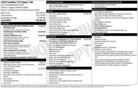 Photos of 2025 Cadillac CT4 Sport for sale in Bridgeport, NY at Bridgeland Auto Brokers