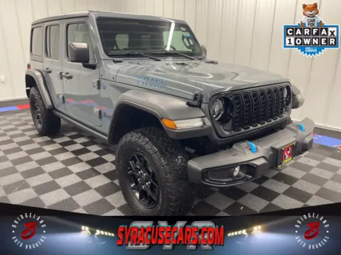 Gray 2024 Jeep Wrangler Willys 4xe for sale in Bridgeport, NY