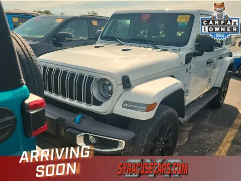 White 2024 Jeep Wrangler Sahara 4xe for sale in Bridgeport, NY