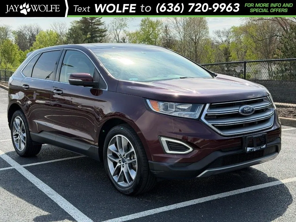 Red 2017 Ford Edge Titanium for sale in Ballwin, MO