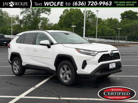White 2024 Toyota RAV4 Hybrid LE for sale in Ballwin, MO
