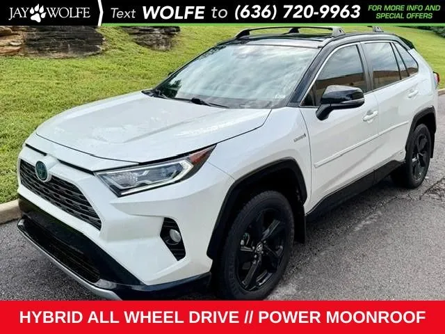 White 2020 Toyota RAV4 Hybrid XSE for sale in Ballwin, MO